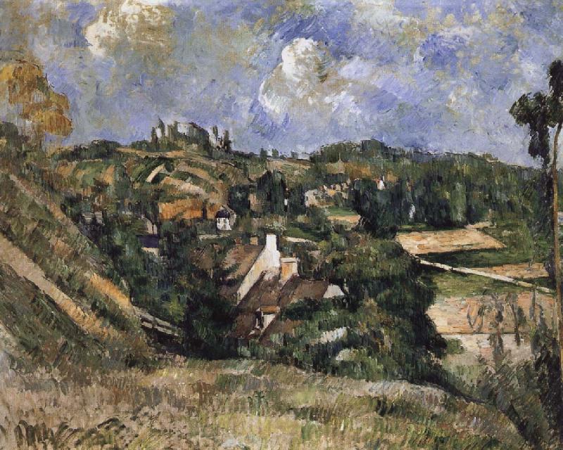 Paul Cezanne Pang map nearby houses Schwarz Spain oil painting art